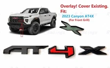 1PC Gloss Black Red Front Grill AT4X OVERLAY Emblems 2023+ Canyon AT4X