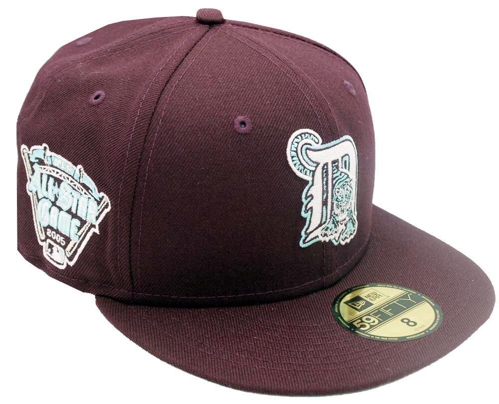 New Era Detroit Tigers Maroon Cooperstown Sidepatch 59Fifty