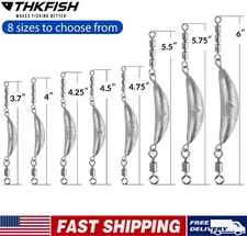 15PCS Drop Shot Weights Fishing Weights Kit Inline Trol Sinkers Torpedo Sinkers