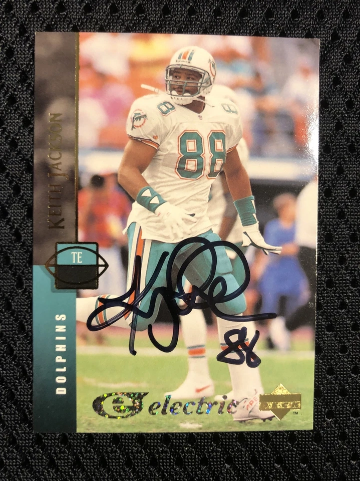 KEITH JACKSON Signed 1994 Upper Deck-Eletric #286 Miami Dolphins - Image 3 of 3