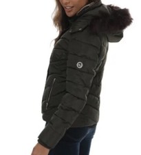 Women's Harvey And Jones Shelly Short Padded Parka Jacket In Green
