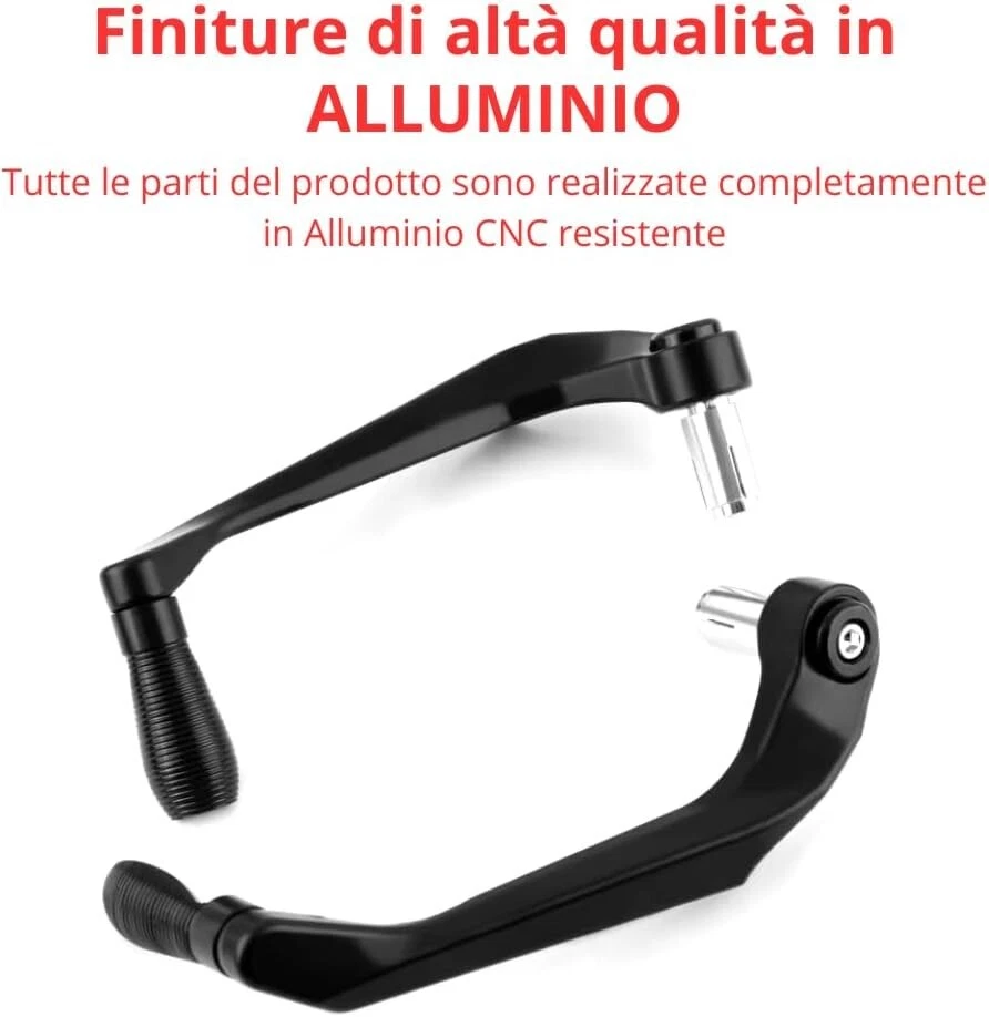 Paraleve Moto/Scooter Nere Universali 22mm per Freno/Frizione in Alluminio CNC - Immagine 4 di 4