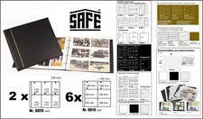 Safe 1319-5 Postcard Album Standard Black + 8 Sleeves For 96 New Postcards
