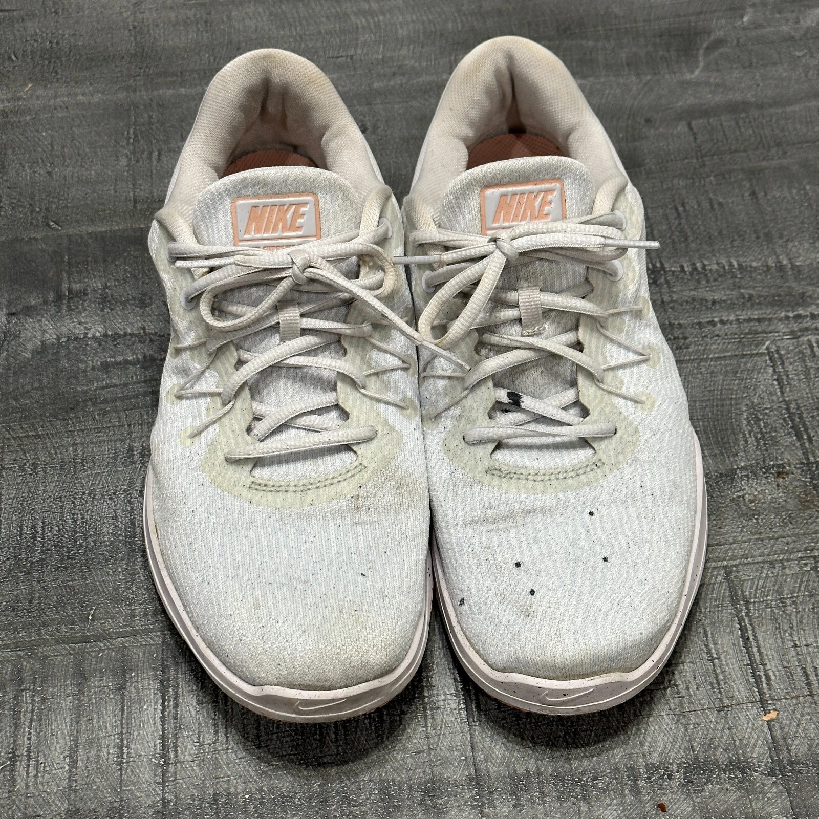 Nike Flex Supreme TR6 Femmes 11 Blanc Gris Chaussures de Course Baskets 909014 016