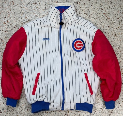 Columbia MLB Chicago Cubs Rare Vtg Reversible Bomber Jacket Size Large - Picture 11 of 15