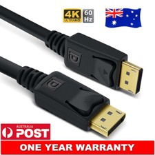 Premium DisplayPort DP Male to Male Cable Lead 4K 60HZ Ultra HD Gold Plated AU