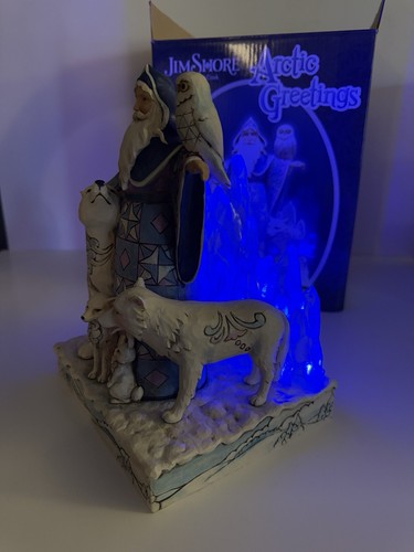 Jim Shore Heartwood Creek Arctic Greetings Enesco 4034355 Figura illuminata con scatola - Foto 2 di 21