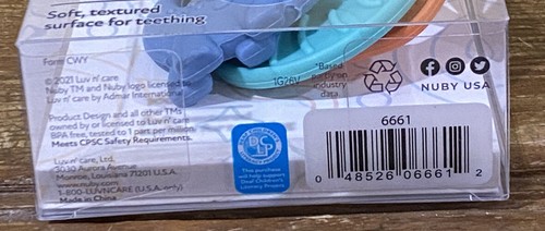Nuby Chewy Charms Teething Ring BPA Free 100% Soft Silicone 3+ Month Baby - Picture 6 of 6