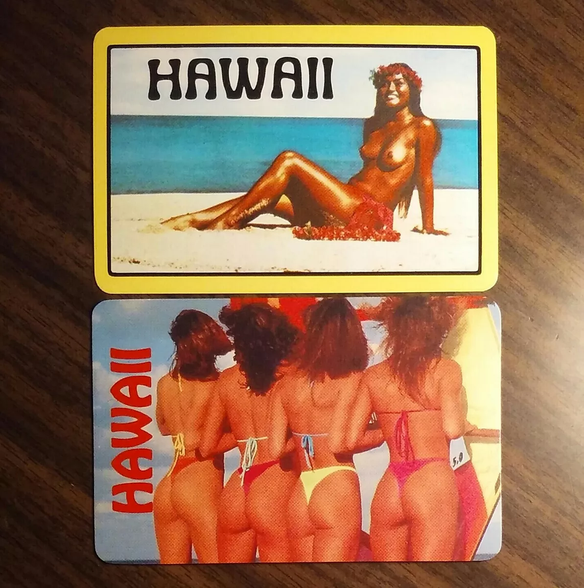 TWO NUDE Hawaiian Playing Cards