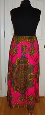 Vtg Womens Maxi Dress XS S Multicolor Sleeveless Hippie 1970s