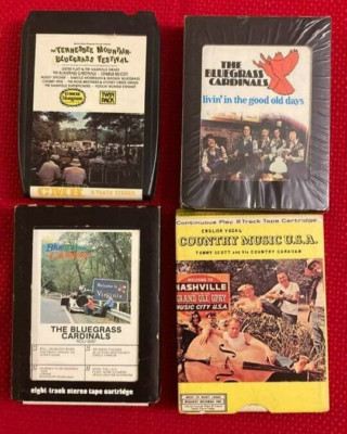 Lot Of 4 8 Track Tapes Country Bluegrass Cardinals Tommy Scott Lester Flatt