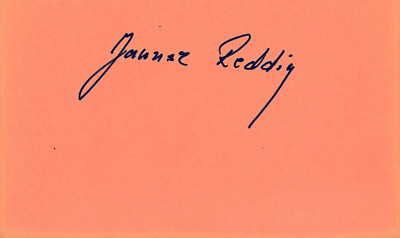 Janusz Reddig Signed Auto 3x5 Index Card | eBay