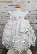 Free Shipping  Baptism Dress, Christening Gown, Baby Girl White Dress