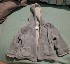 Janie and Jack Boy Fleece 3-Piece Outfit Hoodie Pants One Piece 3-6 Months Blue