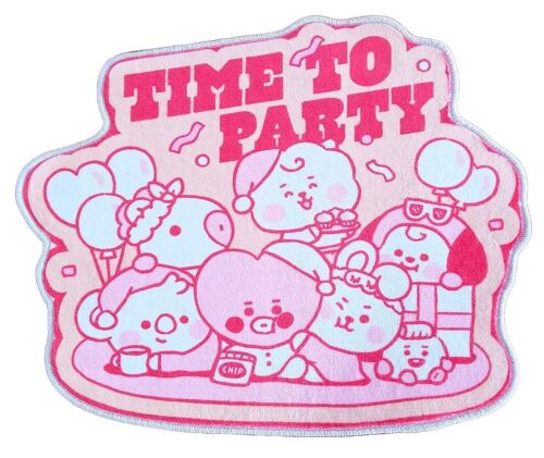 BT21 - Tappeto da bagno "Time To Party" (LINEA Friends) (nuovo) - Foto 3 di 3