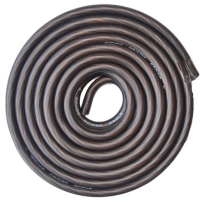 4 Gauge 20 FT COPPER Black Flex Power Wire Strands High Voltage Marine Cable