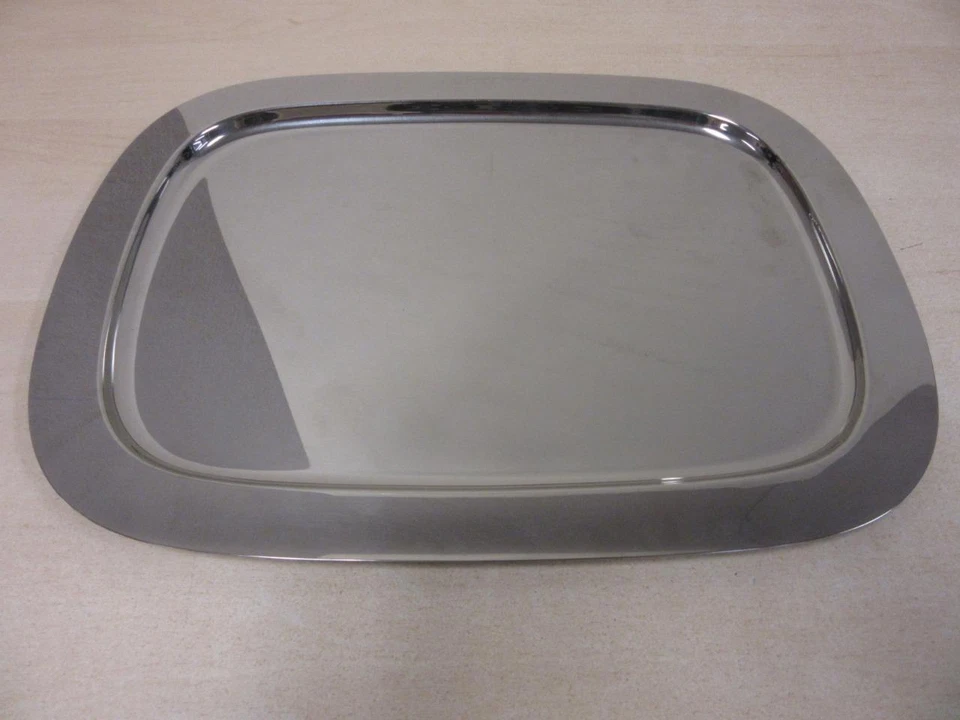 10 bandejas para servir surtidas tampón de toallas de acero inoxidable y metal fundido con uvas manzanas Foto 2 de 4