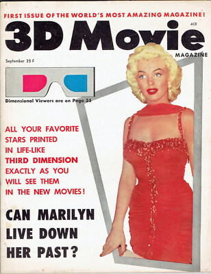3D Movie Magazine ~ 1st issue ~ MARILYN MONROE w/ glasses Vol. 1 No. 1 Sept 1953