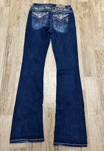 Bota elástica Miss Me para mujer con solapa sintética oscura lentejuelas cachemira bolsillo tiro medio talla 27 - Imagen 10 de 10