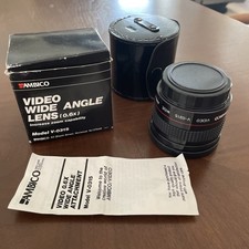 Ambico Video Wide Angle Vintage Lens 0.6X Model V-0315, w/ Case,Caps Box