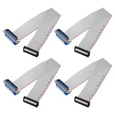 4 Pcs Flat Ribbon Cable, 2.54mm Pitch 31mm Width 26 Pin Male DB25 to FC-26