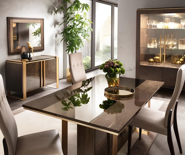 Esstisch Tisch Gruppe Esszimmer Wohnzimmer Garnitur Holz Design Tische MöBel Neu-image