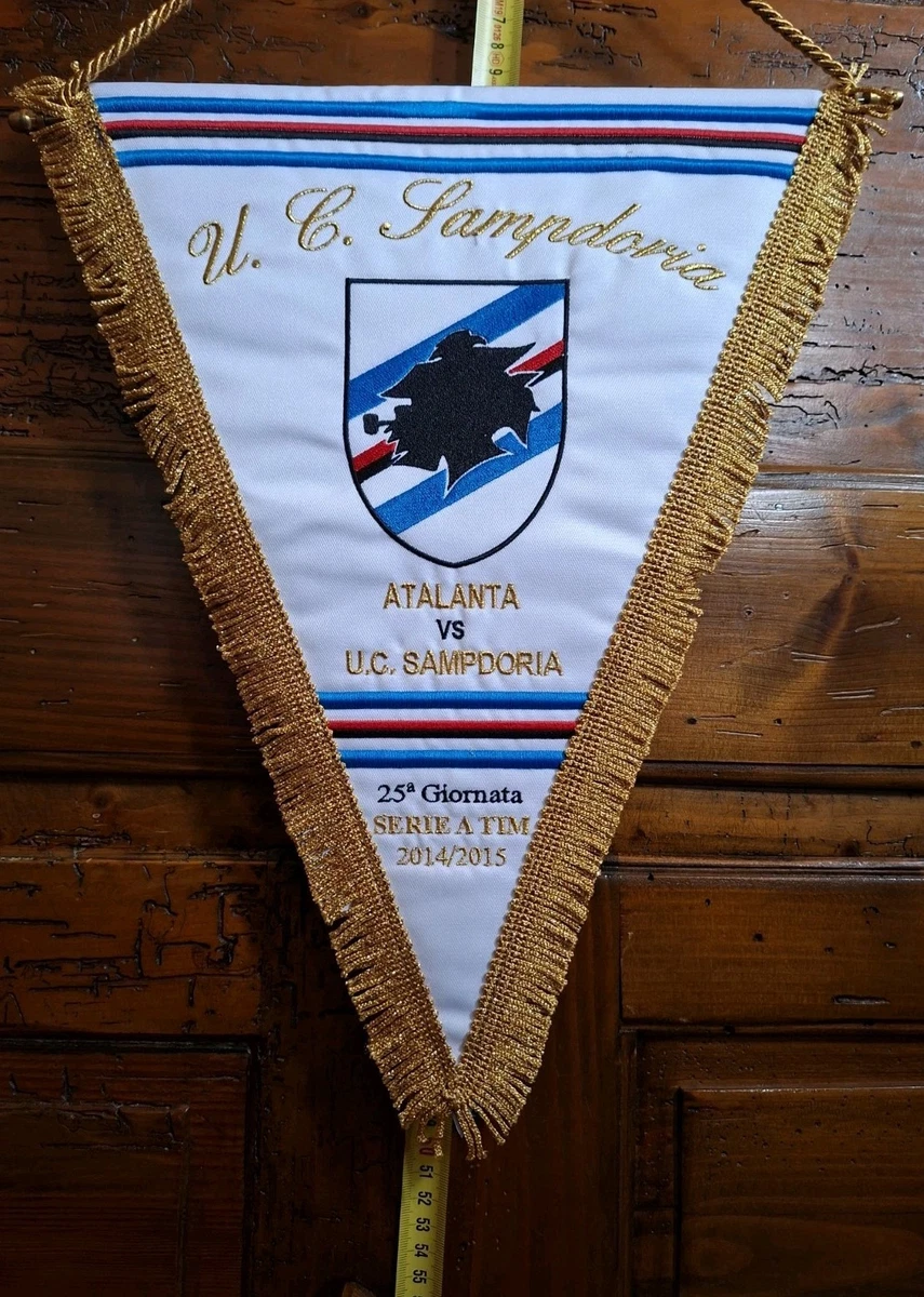 Fanion Vintage Sampdoria - Serie A - Banderin Calcio - Gagliardetto Club Italien