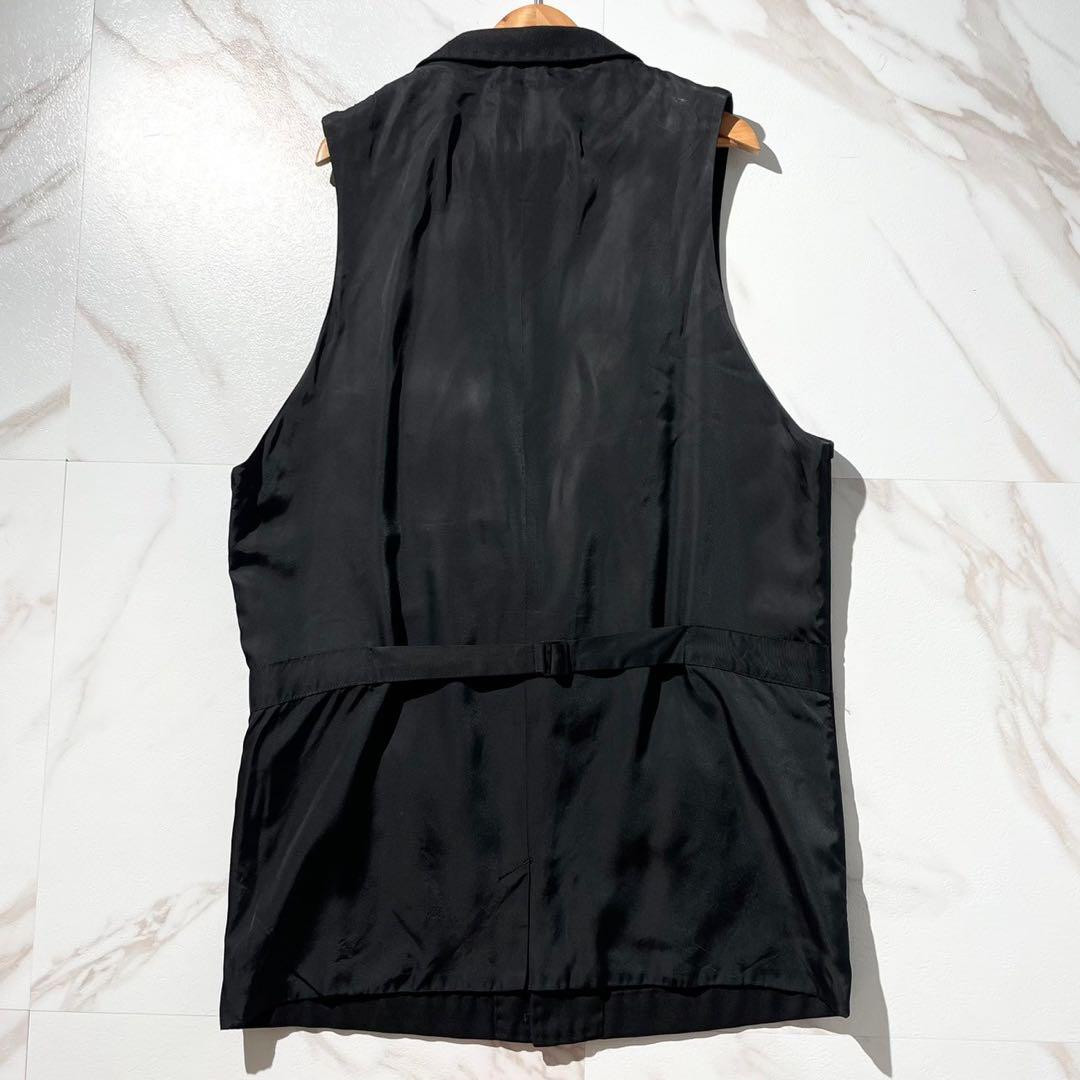 Yohji Yamamoto Pour Homme Wool Gabardine Long Vest 94AW Yohji Yamamoto Pour Homme Wool Gabardine Long Vest 94AW