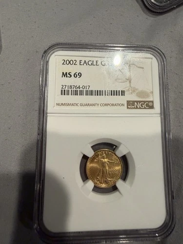 2002 Gold Eagle Ngc Ms 69 1/10 Of An Ounce