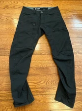 G-Star Raw Powel 3D Tapered Zip Cargo Pants Fits Mens 32x30 Black Street Casual