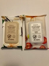 biopure-Antibacterial Hand Wipes Cozy Vanilla,Honey Honey Apple, 80 Total Wipes