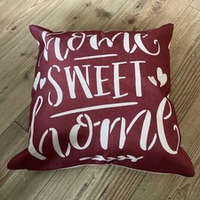 HOME SWEET HOME Zipped Cushion With Inner Pad 44cm x 44cm BNWOT