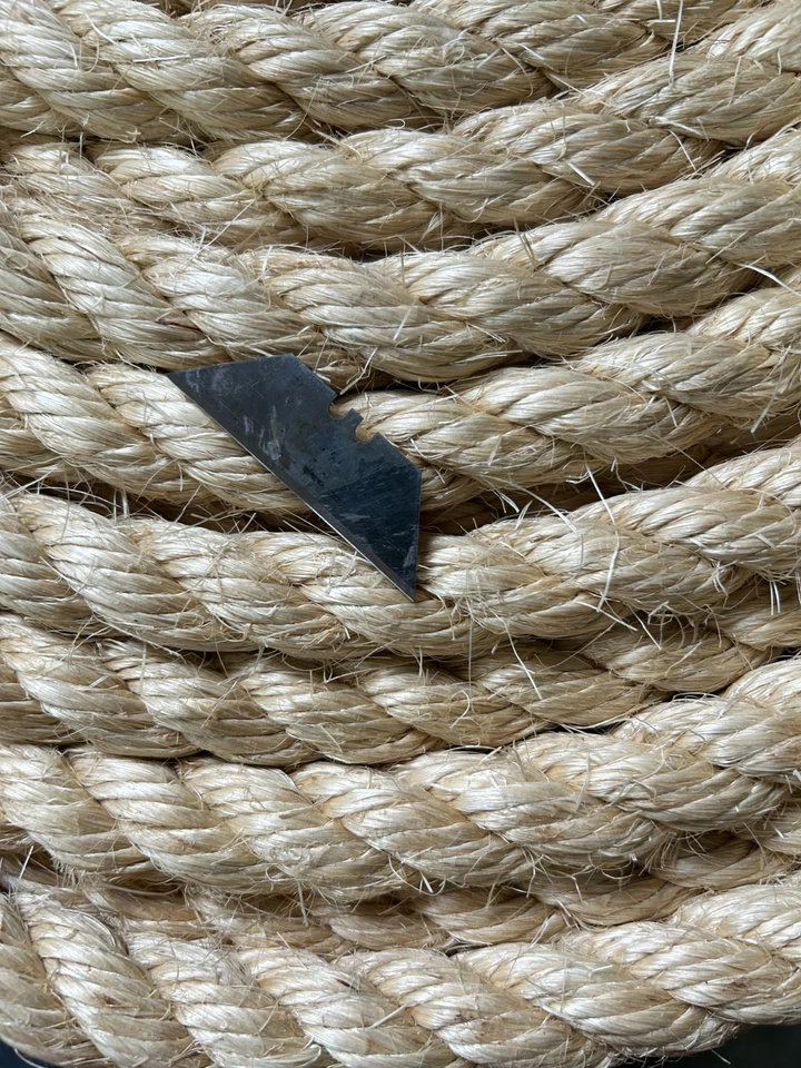 1 Inch Diameter Sisal Rope Cat Scratching Post Claw Control Toy Craft Pet Cord - Image 2 of 4