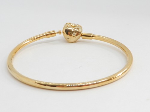 Genuine Pandora Shine Gold Moments Celestial Heart Clasp Bangle 563401C01-21 - Picture 7 of 13