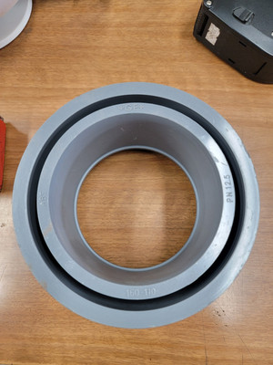 160mm -110mm REDUCING BUSH ABS SOLVENT WELD PIPE FITTING GEORG FISCHER +GF K3431