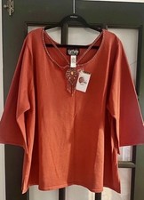   Bob Mackie Wearable Art- 3X Tunic Top Orange Beaded Sequin Sweater New