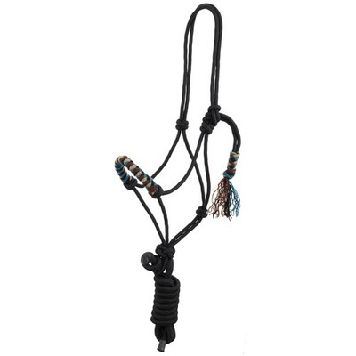 Showman Desert Dawn Mohair Wool Nose Cowboy Knot Halter w/ Lead