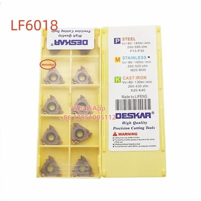 DESKAR 16IRM AG60 LF6018 Carbide Inserts 10pcs  16NR AG60 Threading Insert