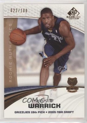 2005 SP Game Used Edition Rookie Authentics Bronze 22/100 Hakim Warrick #142 dq2