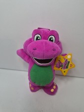 Fisher-Price Barney  s World Plush - Barney Purple Dinosaur Stuffed Animal 8  NEW