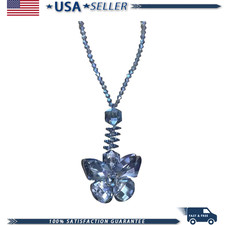 Crystal Butterfly Car Hanging Ornament Blue Glass Sun Catchercolor Blue