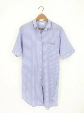 VELVET By Graham & Spencer Bayla Striped Button-Down Shirt Dress S $189 A5