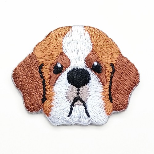 Brooch Backpack Tote Bag Pin Embroidery Cartoon Lifelike Saint Bernard Cute Dog