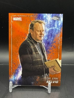 2025 Topps Chrome Marvel Studios Erik Selvig The Snap IV Orange 16/25 #S-14