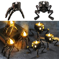 6 StüCk LED Halloween Kerzen Licht, Halloweendeko Tisch Teelichter, Led Flammenl