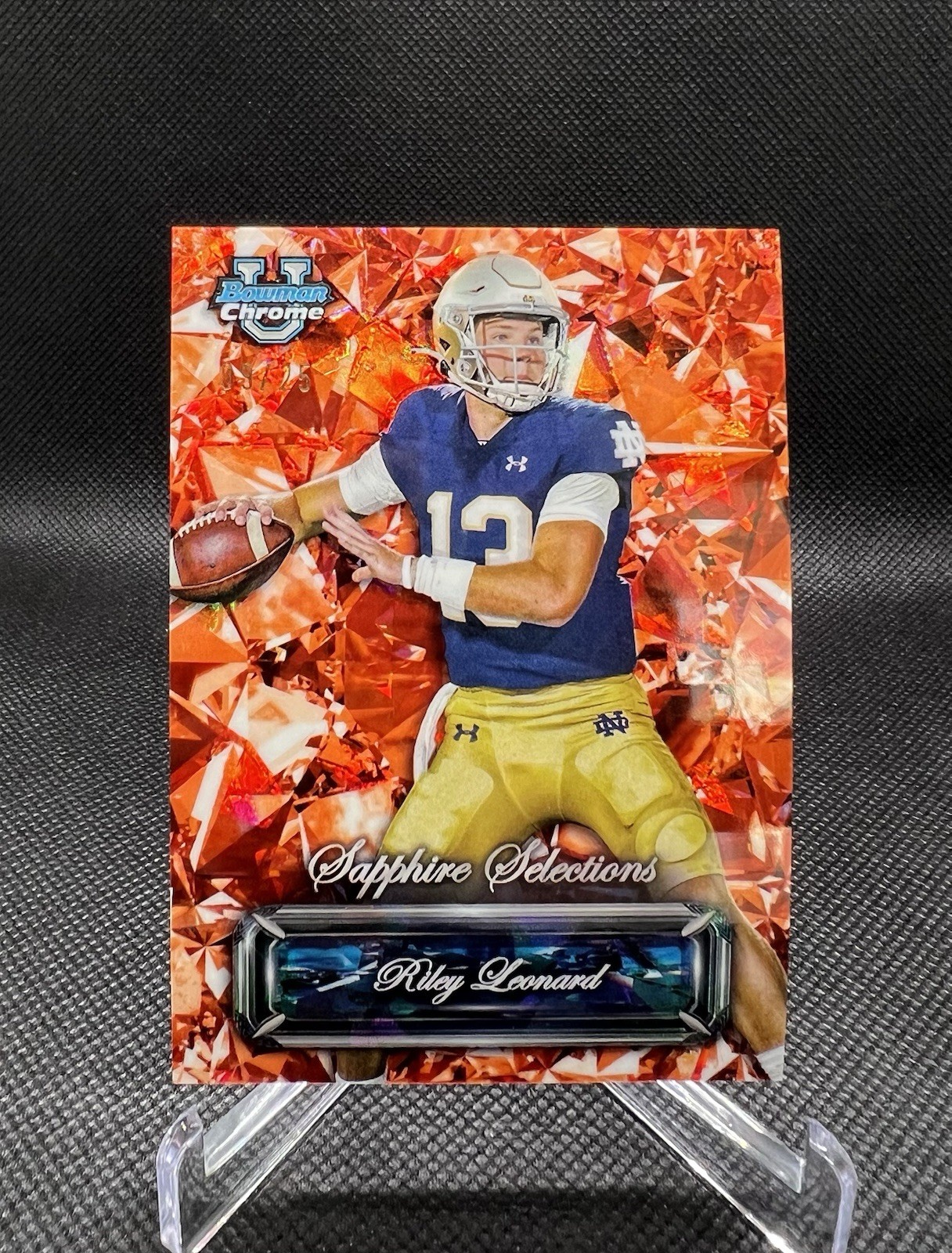 Riley Leonard 🔥 09/25 🔥 2024 Bowman U Chrome Orange Sapphire Selections | ND