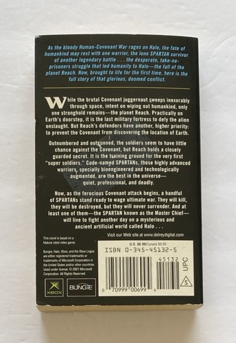 Halo The Fall of the Reach by Eric S. Nylund (2001, Mass Market Paperback Book) - Imagen 2 de 3