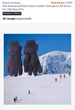 Kimmy Ku Youth Winter Gloves With Adjustable Wrist Bands