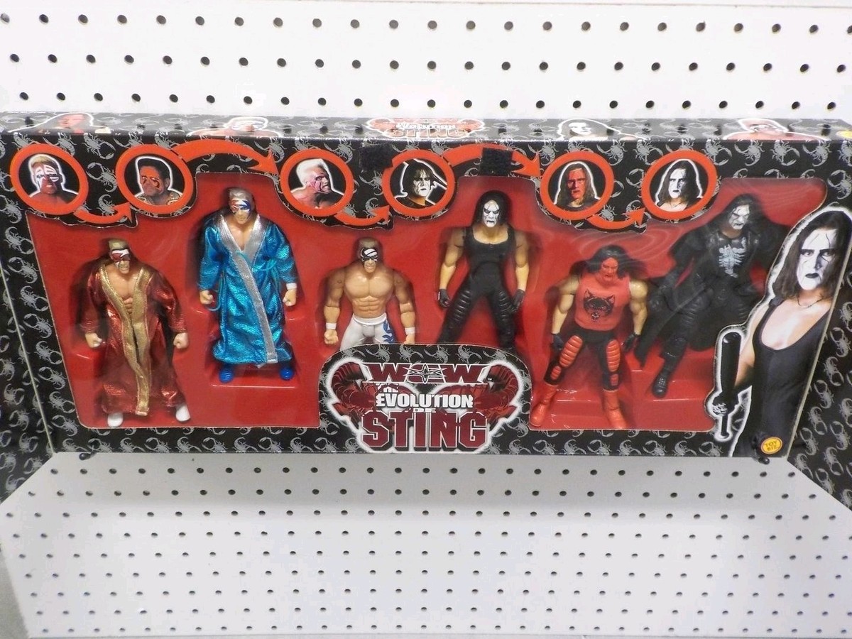 スポーツ WCW THE EVOLUTION OF STING WCW The Evolution of Sting Action Figure Set