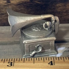 Thimble English Pewter Gramophone